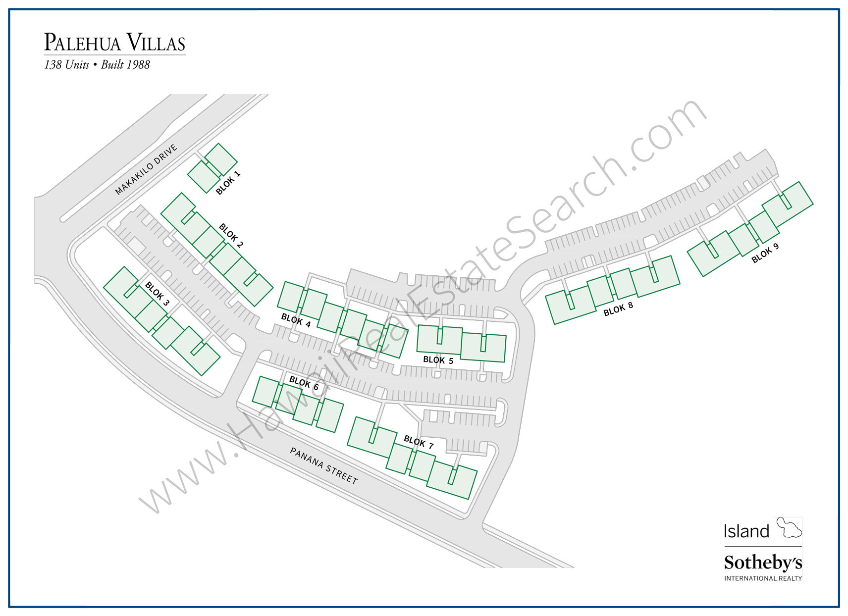 Palehua Villas Map 2020